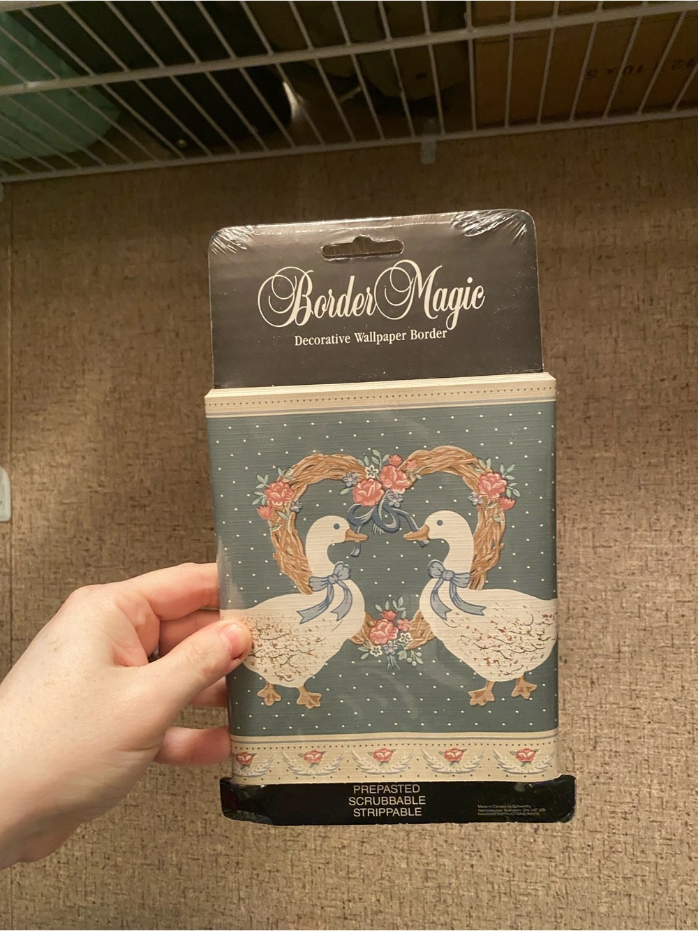 Blue Duck Heart Wallpaper Border